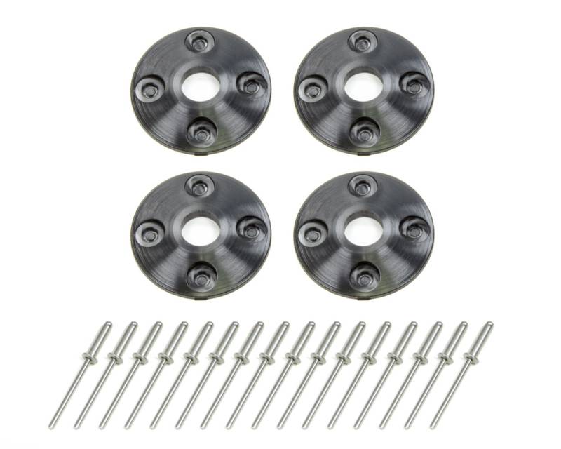 Dominator Racing Products 1-1/2" OD Scuff Plate 1/2" ID Screw On Plastic - Black