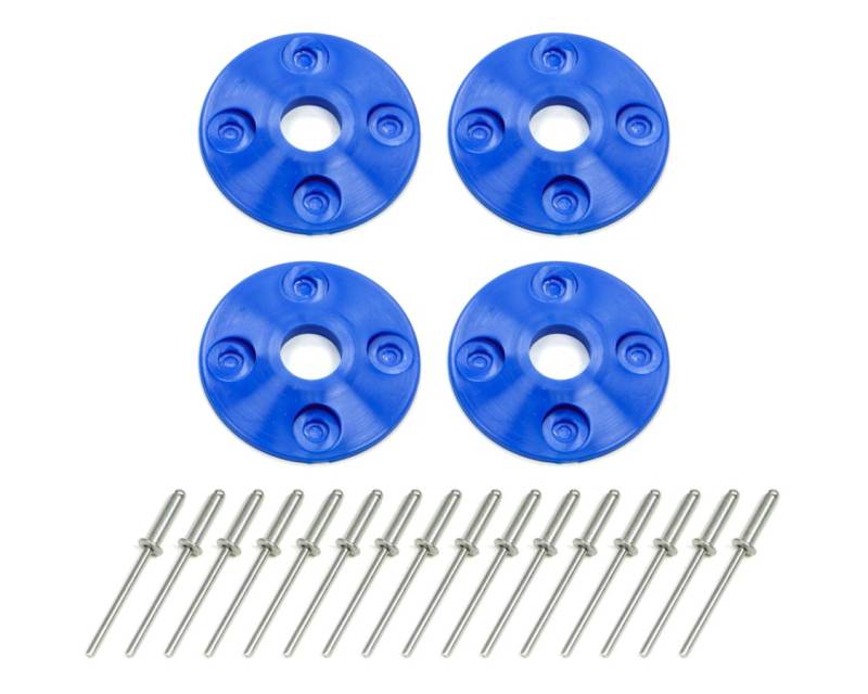 Dominator Racing Products 1-1/2" OD Scuff Plate 1/2" ID Screw On Plastic - Blue