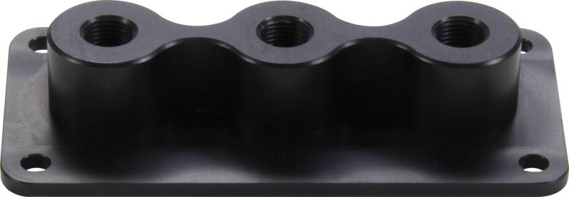 QuickCar Racing Products 3 Hole Firewall Junction 3/8-24" Thread Aluminum Black - Each