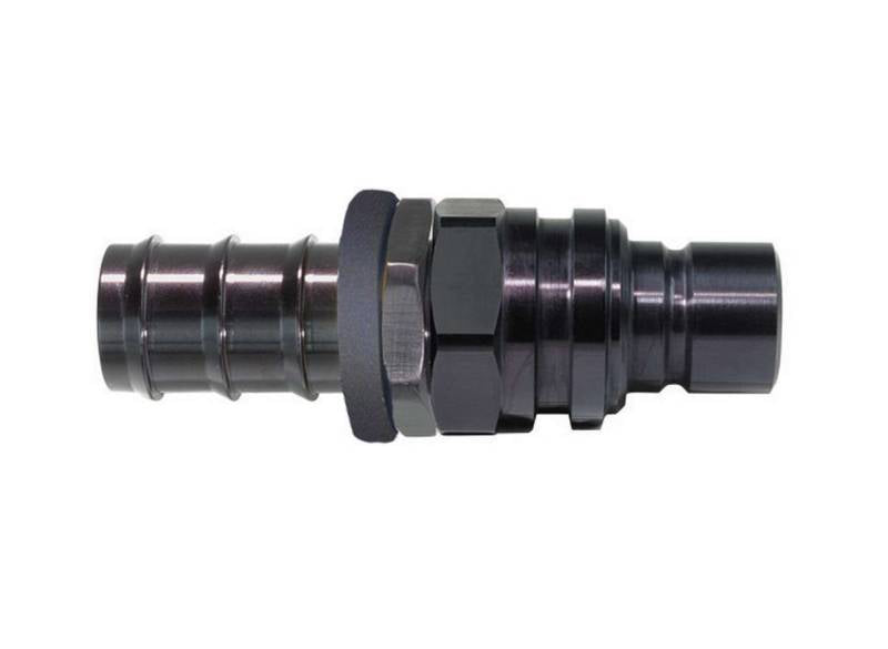 Jiffy-tite 5000 Series Quick Release Adapter Straight 12 AN Push Lock to Quick Release Plug Valved - FKM Seal