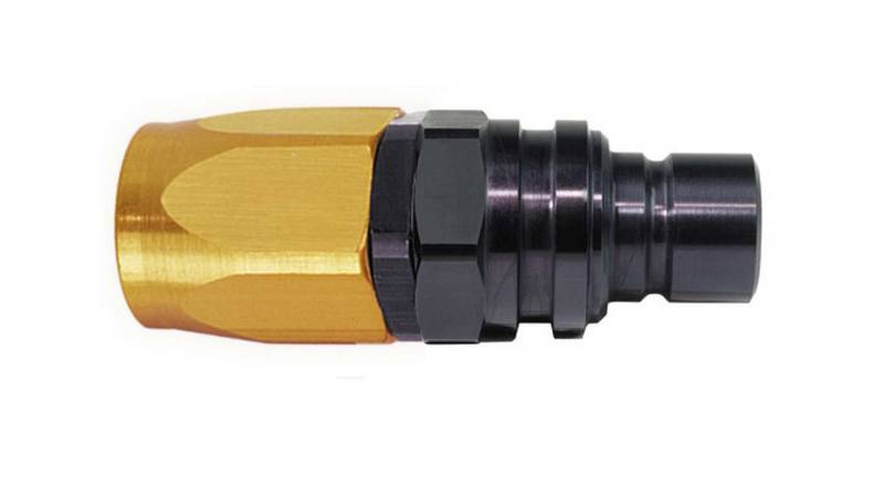 Jiffy-tite 3000 Series Quick Release Hose End Straight 6 AN Hose to Quick Release Plug Valved - FKM Seal