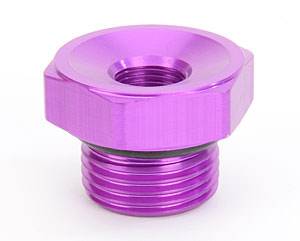 MagnaFuel Plug Fitting 8 AN Male O-Ring 1/8" NPT Female Port Hex Head - Aluminum