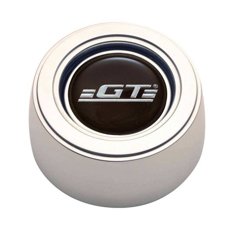 GT Performance GT3 Hi-Rise Horn Button GT Logo Billet Aluminum Polished - 3 Bolt Steering Wheels