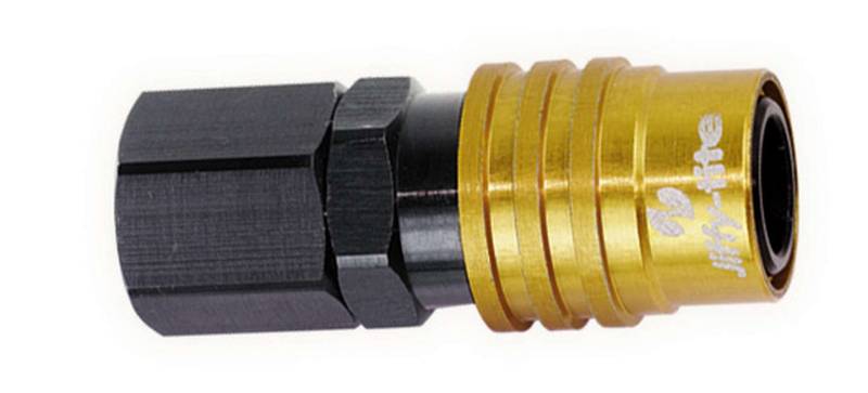 Jiffy-tite 5000 Series Quick Release Adapter Straight 1/2" NPT Female to Quick Release Socket Valved - FKM Seal