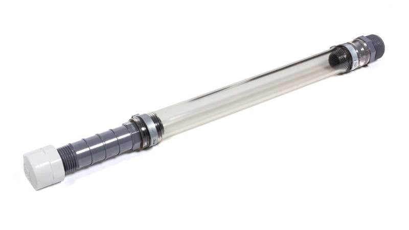 Sunoco Race Jugs Filler Hose Utility Jug Hose 14" Long Screw-On Cap Plastic/Vinyl - Clear/Gray