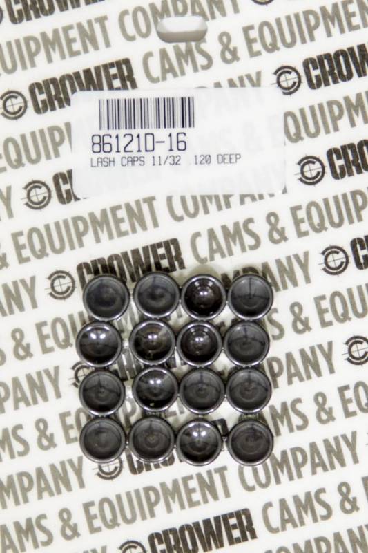 Crower 0.120" Thick Valve Lash Cap 11/32" Valve Stems Chromoly Natural - Set of 16