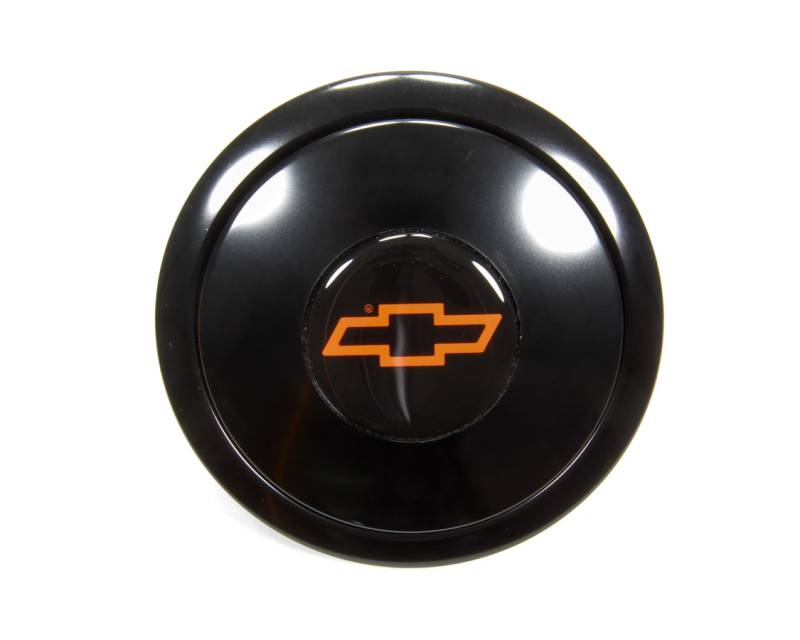 GT Performance GT9 Horn Button Chevy Bowtie Logo Billet Aluminum Black Anodize - 9 Bolt Steering Wheels
