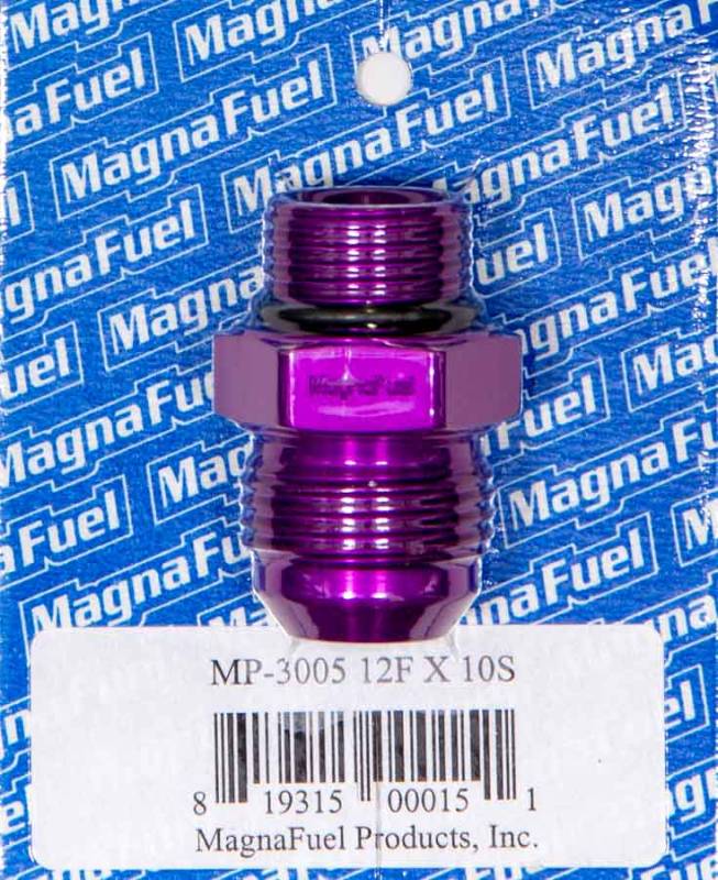 MagnaFuel #12 O-Ring to #10 O-Ring Male Union Reducer Fitting