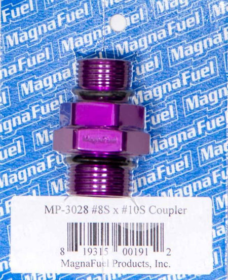 MagnaFuel #10 to #8 Straight Coupler Fitting