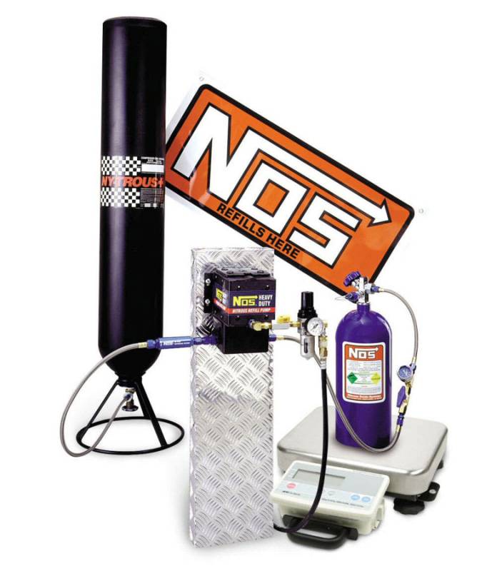 NOS Nitrous Refill Station - Pump / Plumbing / Regulator / Scale / Tank Stand