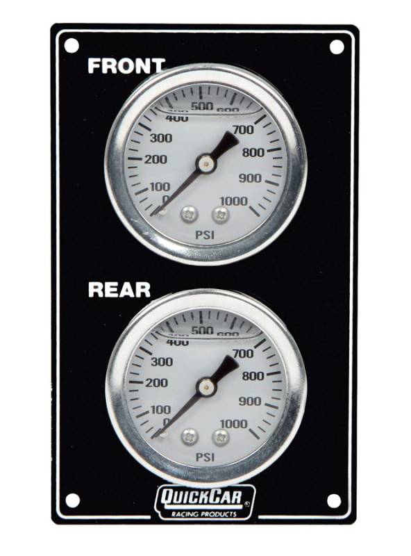 QuickCar Mini Brake Bias Gauge Panel - Vertical - Black