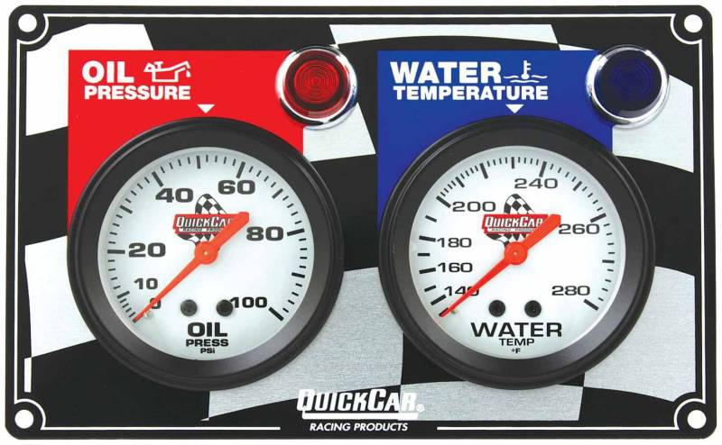 QuickCar 2 Gauge Panel - OP/WT