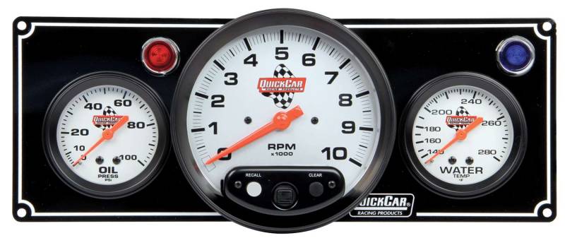 QuickCar 2-1 Gauge Panel w/ 5" Tach- OP/WT