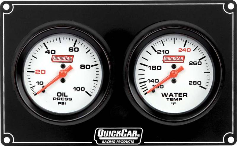 QuickCar Extreme 2 Gauge Dash Panel - WT/OP