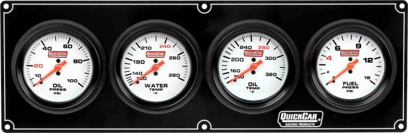 QuickCar Extreme 4 Gauge Dash Panel - WT/OP/OT/FP