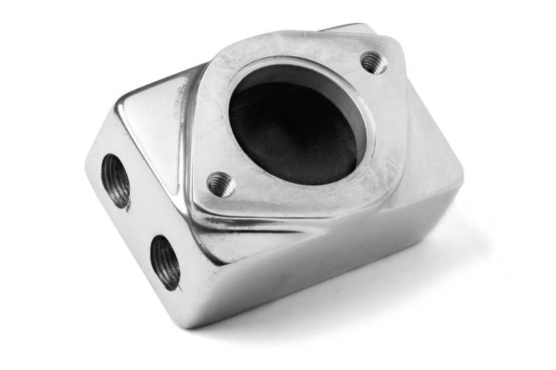 Weiand Supercharger Remote Thermostat Housing - Polished Finish