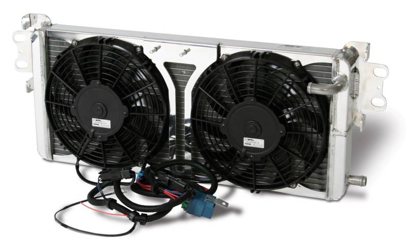 AFCO Racing Products Dual Pass Heat Exchanger Fan Included Aluminum Natural - GT500