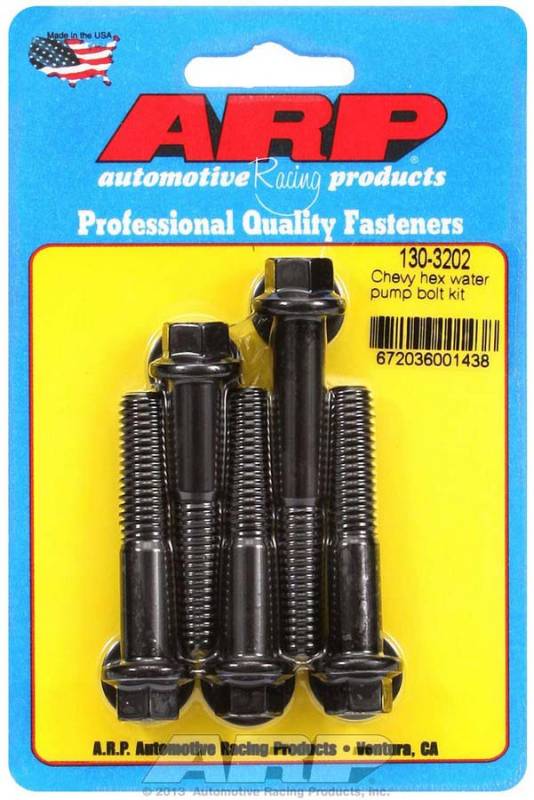 ARP Black Oxide Water Pump Bolt Kit - All Chevy V8 - Hex
