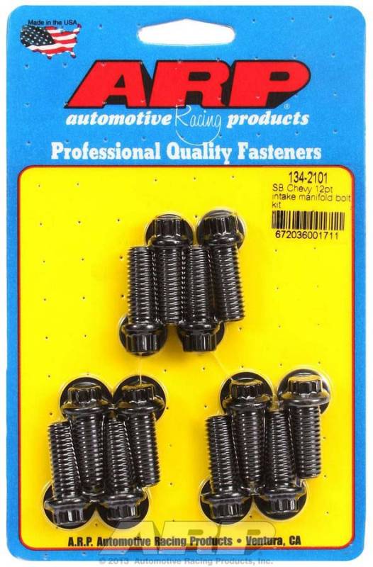 ARP High Performance Intake Manifold Bolt Kit - Black Oxide - SB Chevy 265-400 - 12 Pt. Heads
