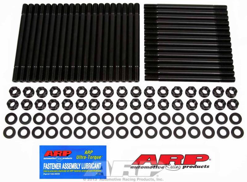 ARP Cylinder Head Stud Kit - Hex Nuts - Chromoly - Black Oxide - 14.5 Degree Sonny Leonard / Brodix Head - Brodix  Ford Diesel