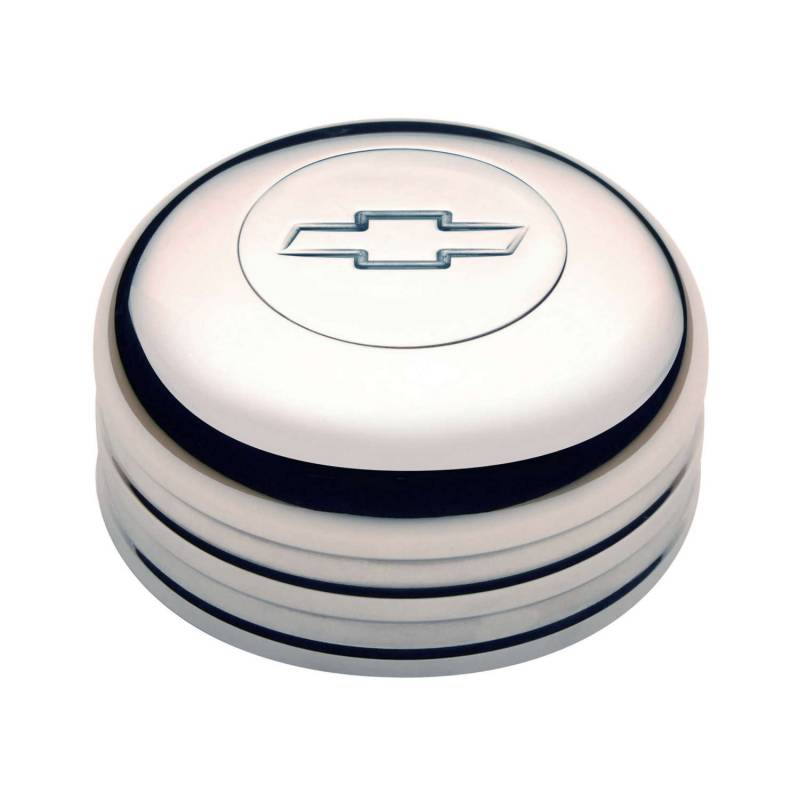 GT Performance GT3 Polished Horn Button-Chevy Bowtie Engraved