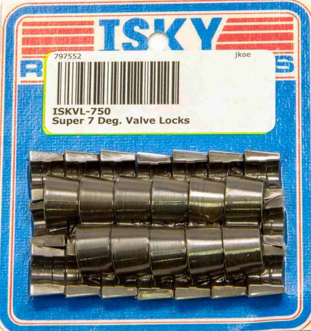 Isky Cams Super 7 Valve Locks - For 11/32" Diameter Valve Stems, + .050" Higher Installed Height