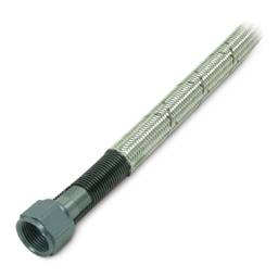 NOS 4 AN Straight to 4 AN Straight Female 4 AN Nitrous Hose - 72 in Long - Braided Stainless - PTFE - Blue Fittings