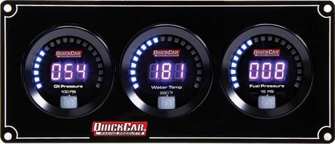 QuickCar Digital 3-Gauge Panel OP/WT/FP