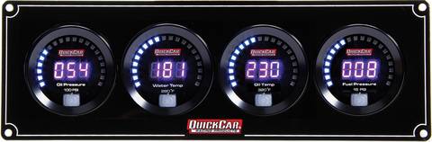 QuickCar Digital 4-Gauge Panel OP/WT/OT/Volts