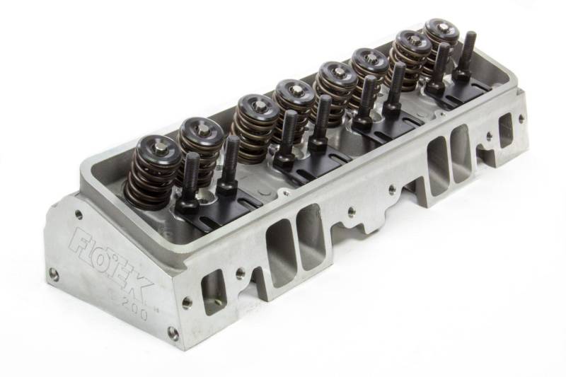 Flo-Tek Performance Cylinder Heads SBC 200cc Alm Cyl Head 69cc 2.055/1.600