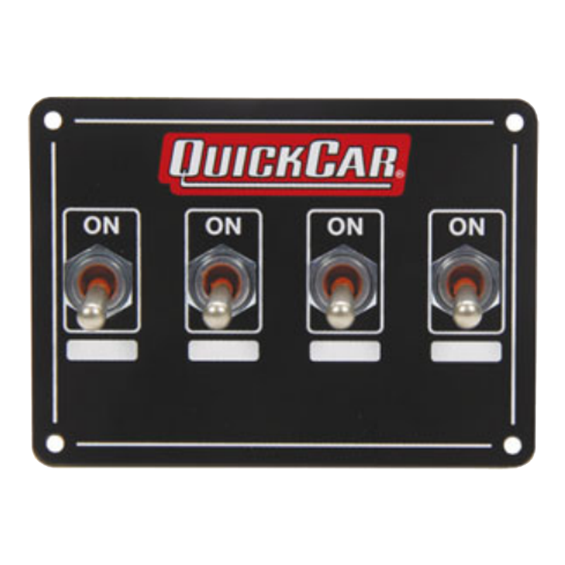 QuickCar Weatherproof 4 Switch Accessory Panel - Non-lighted