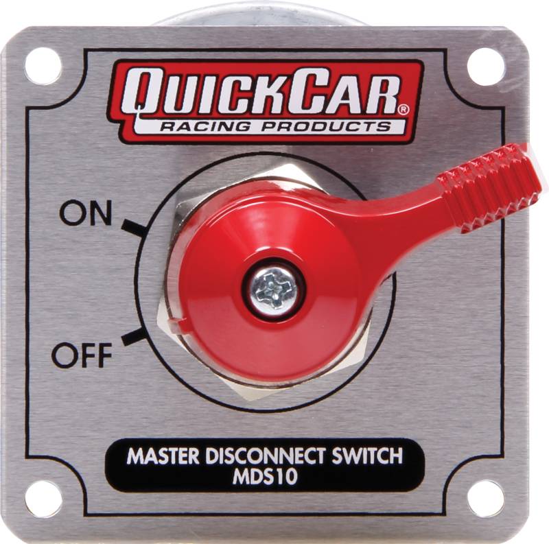 QuickCar Master Disconnect Switch - High Amp 4 Post - Silver Plate