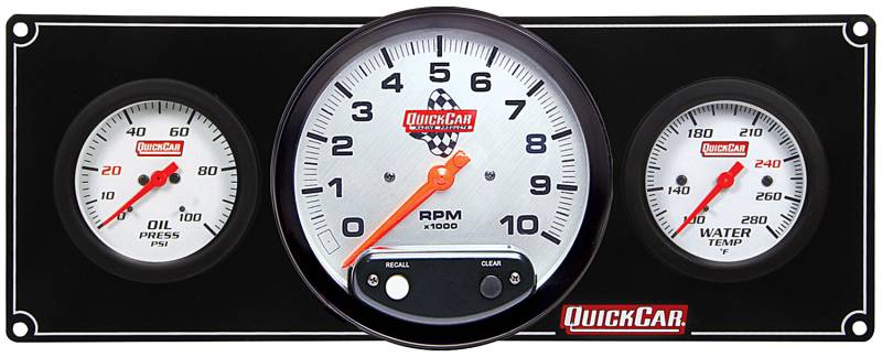 QuickCar Extreme 2 Gauge Panel w/ 5" Tach - OP/WT