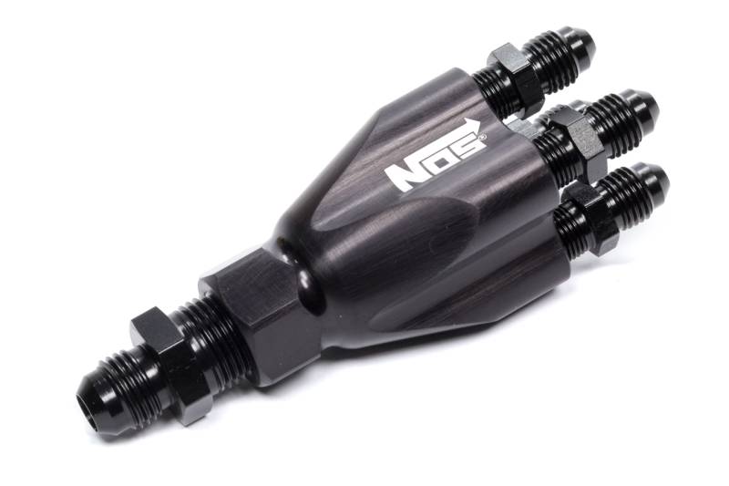 Nitrous Oxide Systems (NOS) Showerhead Distribution Block w/Fittings Black