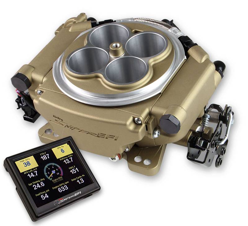 Holley Sniper EFI Super Sniper EFI Throttle Body Fuel Injection - Square Bore - Gold Anodized 550-517