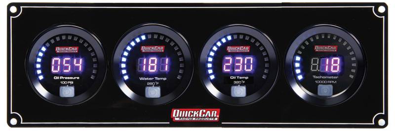 QuickCar Digital 3-1 Gauge Panel OP/WT/OT w/Tach