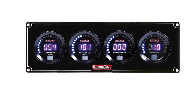 QuickCar Digital 3-1 Gauge Panel OP/WT/FP w/Tach