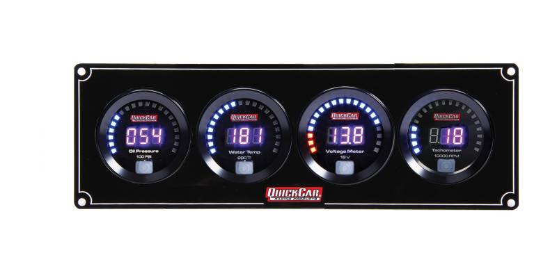QuickCar Digital 3-1 Gauge Panel OP/WT/Volt w/Tach