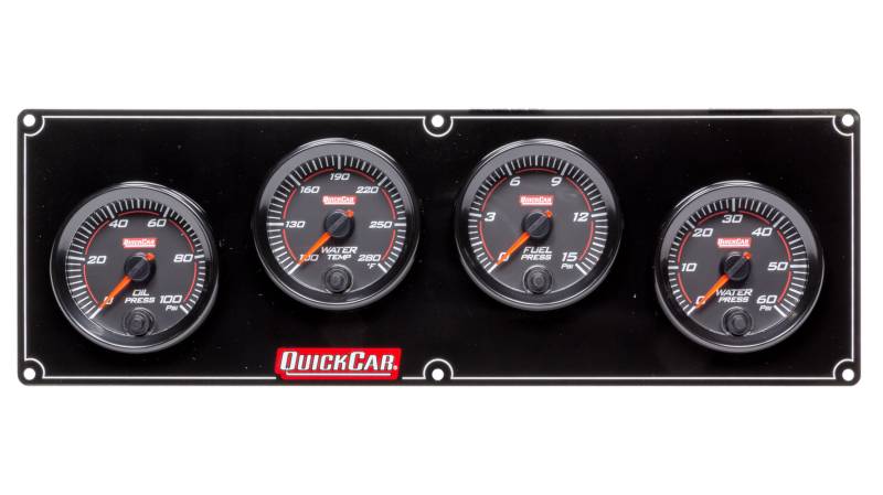 QuickCar Redline 4 Gauge Panel - OP/WT/FP/WP