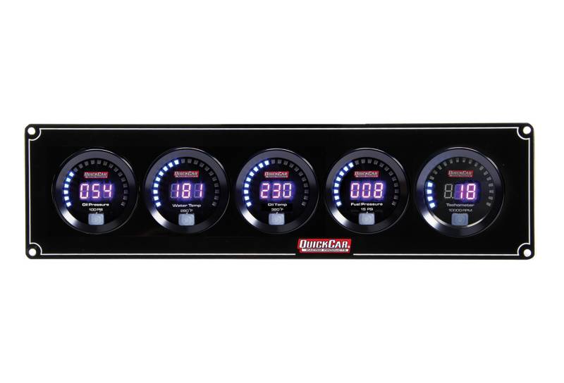 QuickCar Digital 4-1 Gauge Panel OP/WT/OT/FP w/Tach