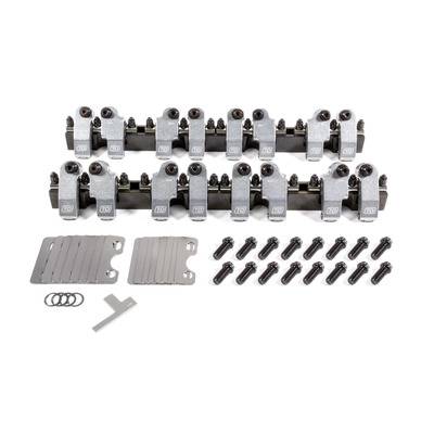 T & D Machine Shaft Mount Full Roller Rocker Arm - 1.60 / 1.55 Ratio - 18 Degree Layback Heads - Small Block Chevy