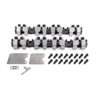 T & D Machine Shaft Mount Full Roller Rocker Arm - 1.65/1.60 Ratio - 18 Degree Layback Heads - Small Block Chevy