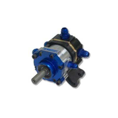 KSE TandemX Belt Driven Tandem Pump - 5/8 in Diameter Shaft - Billet Aluminum - Black / Clear Anodized - Alcohol