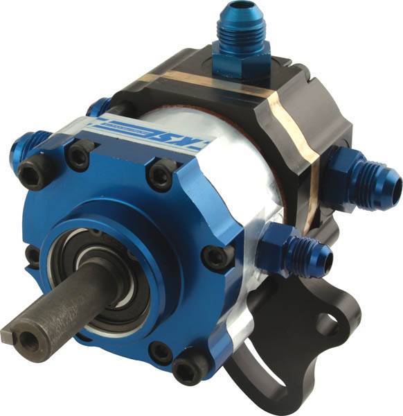 KSE TandemX Belt Driven Tandem Pump - 5/8 in Diameter Shaft - Billet Aluminum - Black / Clear Anodized - Alcohol