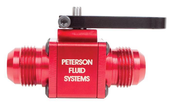 Peterson Panel Mount Ball Valve -08 AN x -08 AN Nose