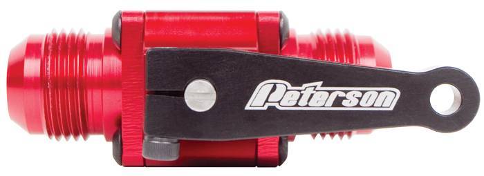 Peterson Panel Mount Ball Valve -08 AN x -08 AN Nose