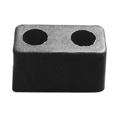Pit Pal Trailer Door Bumper - 6 x 3-1/4 x 2-7/8 in - Rubber - Black