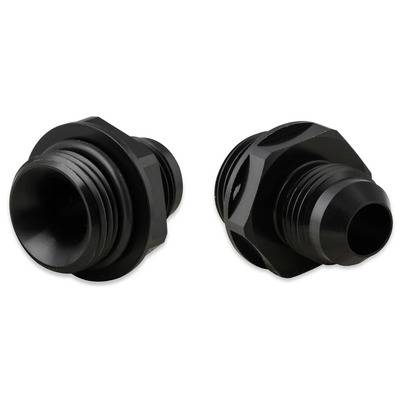 Earl's -08 AN Oil Cooler Adapter 2 Pack - Black