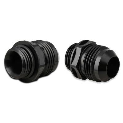 Earl's -12 AN Oil Cooler Adapter 2 Pack - Black