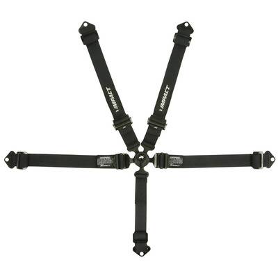 Impact 5-PT Harness 2" Camlock Integral Lap Adjuster - Black